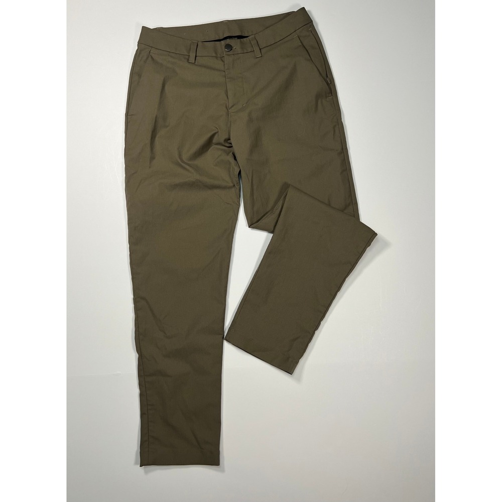 Lululemon ABC Classic Fit Trousers Mens 30 Olive Khaki Warpstreme Pants